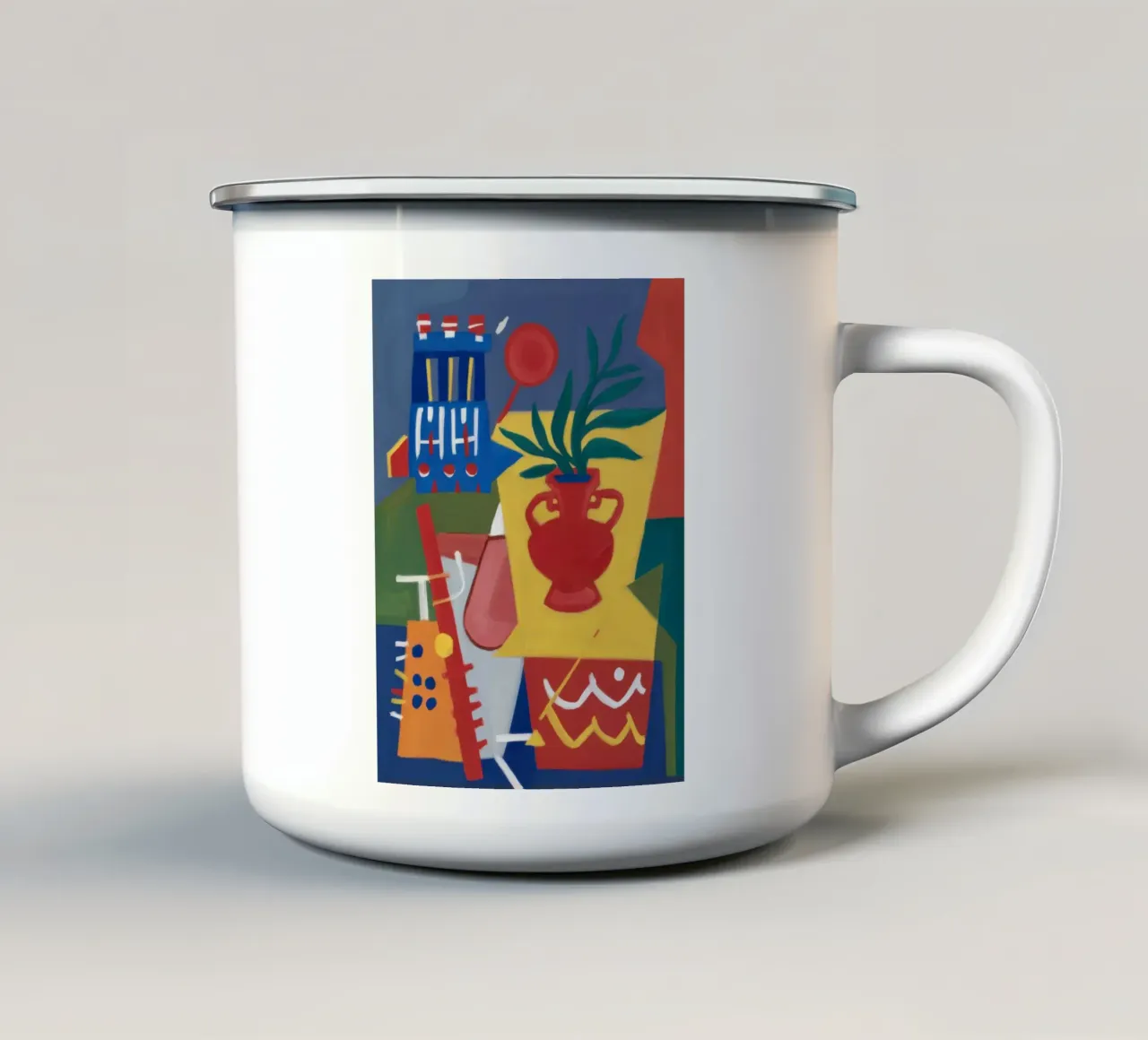 Natura morta boema tazza in smalto da Bring Haven