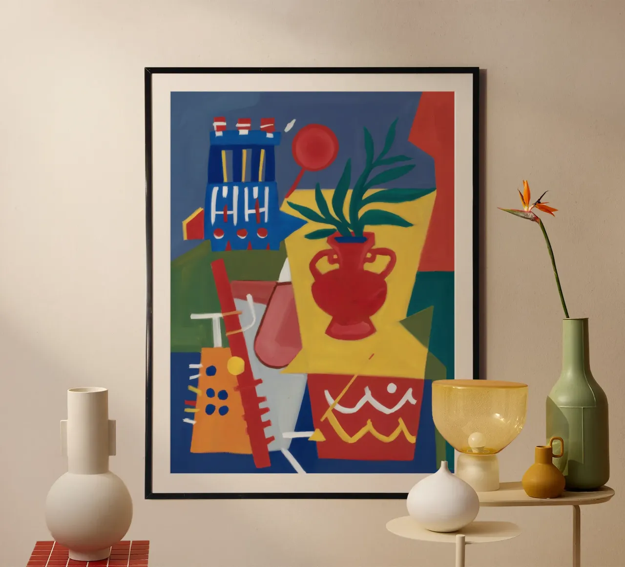 Natura morta boema poster con telaio in alluminio da Bring Haven