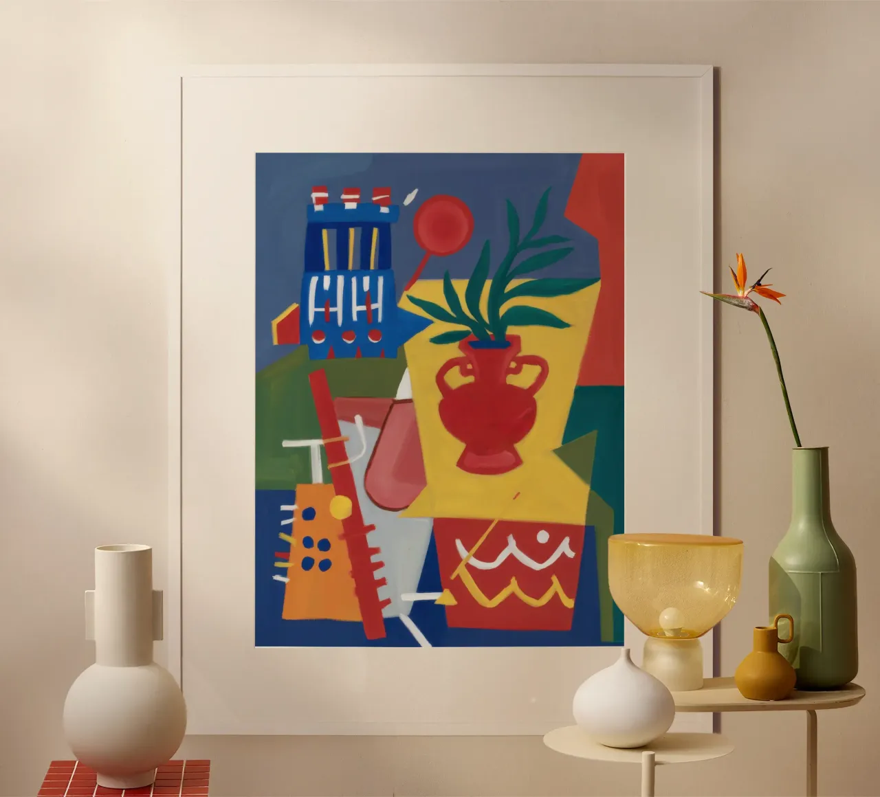 Natura morta boema poster con telaio in alluminio da Bring Haven
