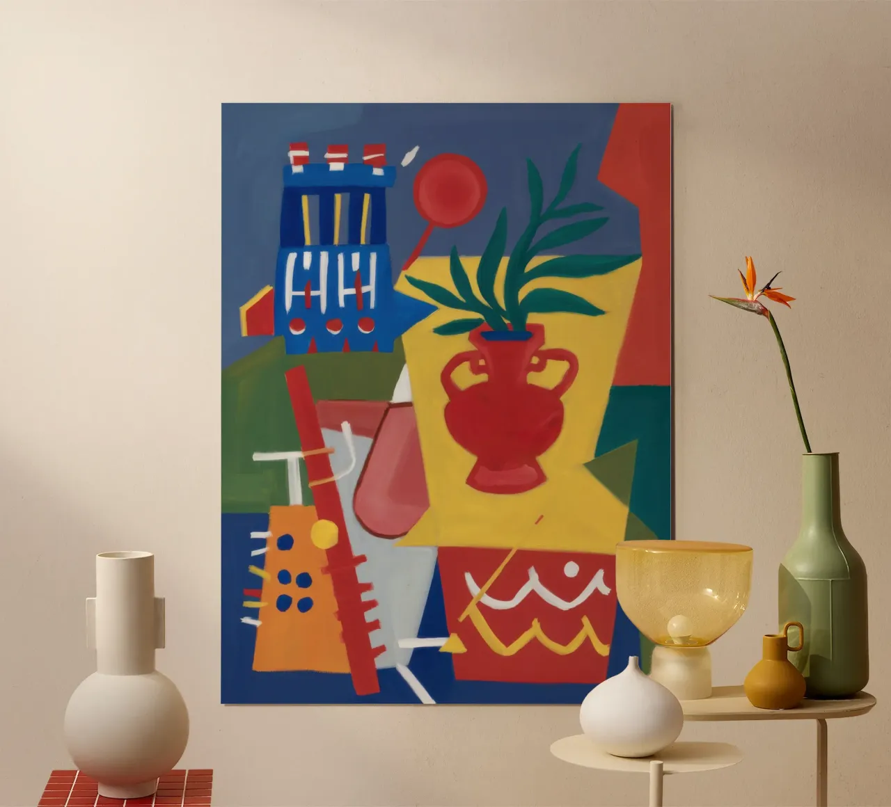 Natura morta boema poster con telaio in alluminio da Bring Haven