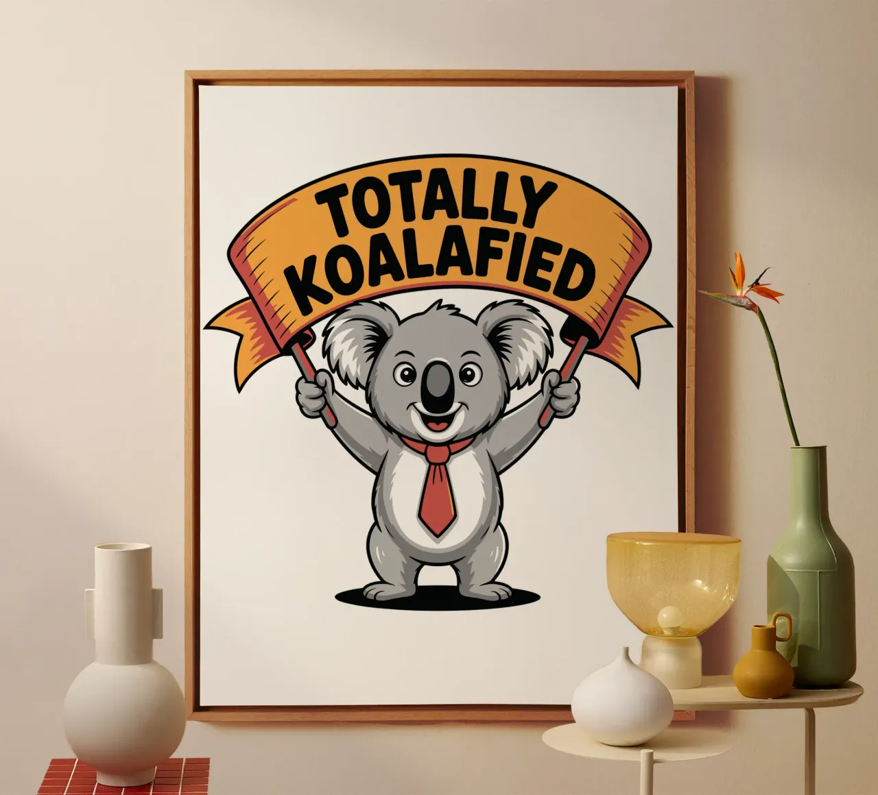 Totally Koalafied tela con Cornice a cassetta da edsonramosart
