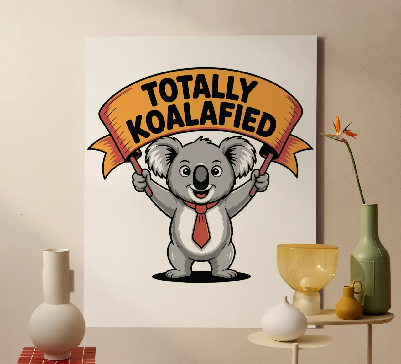 Totally Koalafied tela con Cornice a cassetta da edsonramosart