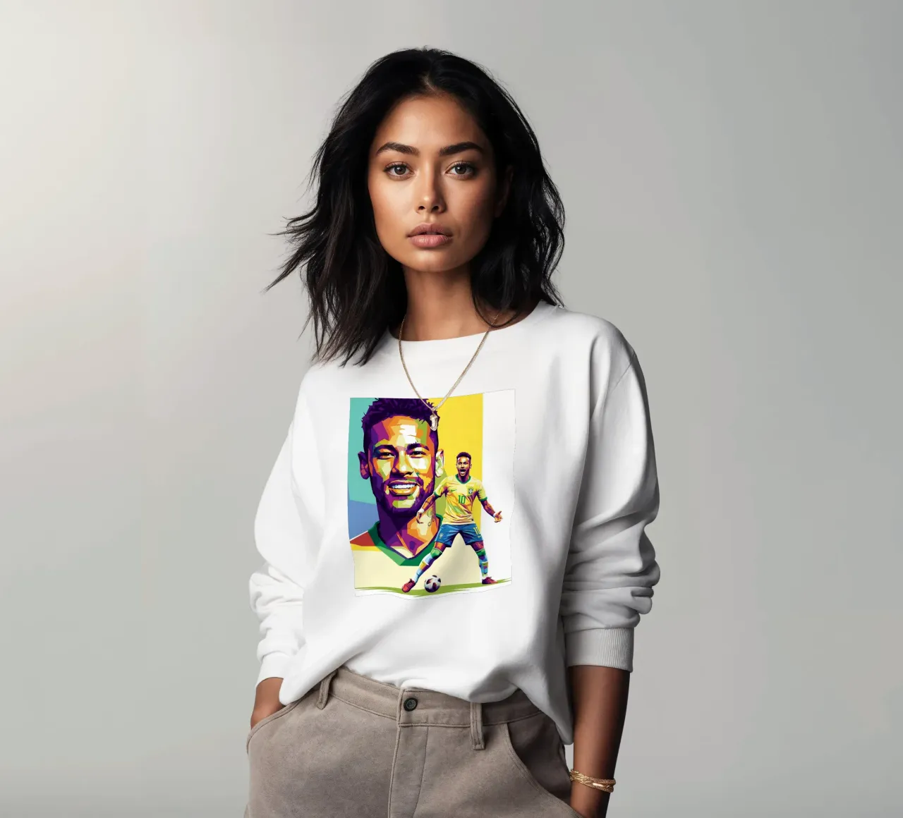 Neymar - WPAP art style (3) felpa da Hantamrata