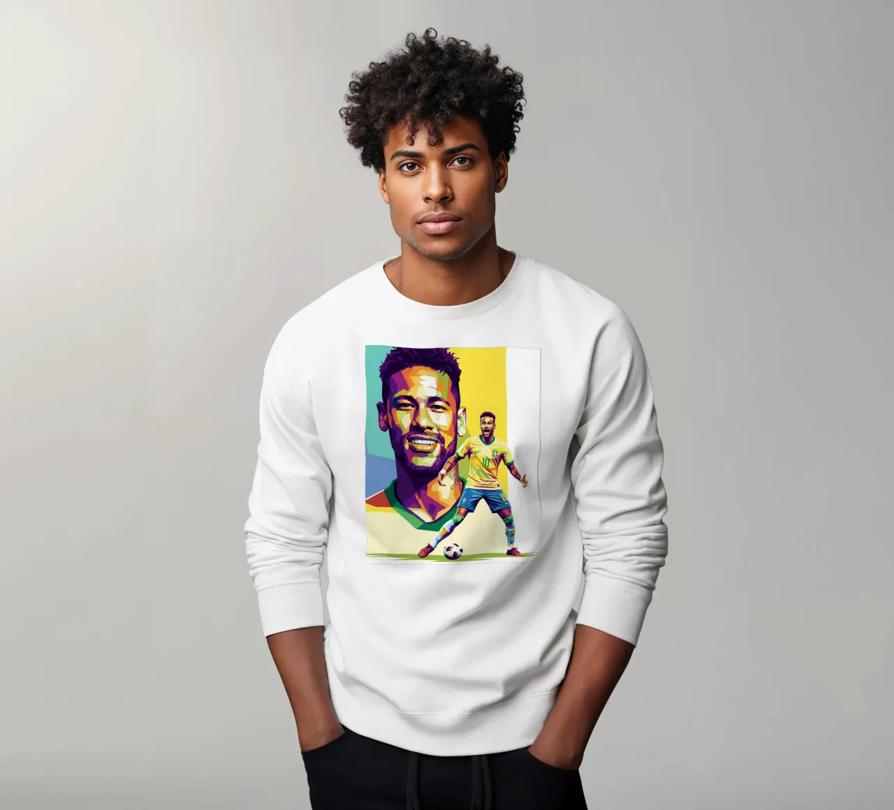 Neymar - WPAP art style (3) felpa da Hantamrata