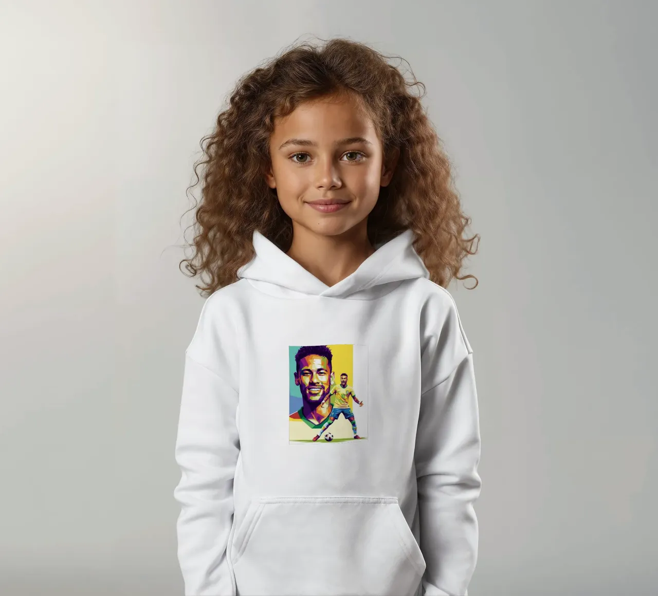 Neymar - WPAP art style (3) felpa bambino con cappuccio da Hantamrata