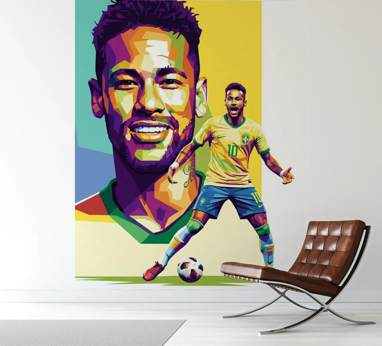 Neymar - WPAP art style (3) photo wallpaper by Hantamrata