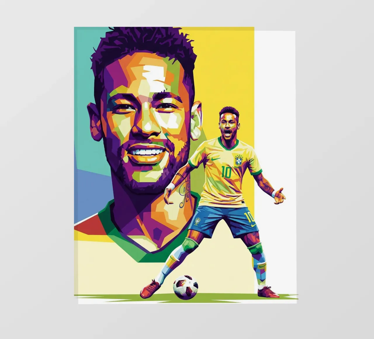 Neymar - WPAP art style (3) photo wallpaper by Hantamrata