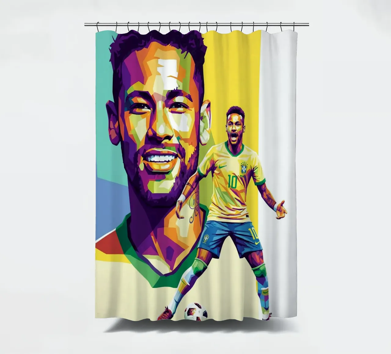 Neymar - WPAP art style (3) tenda da doccia da Hantamrata