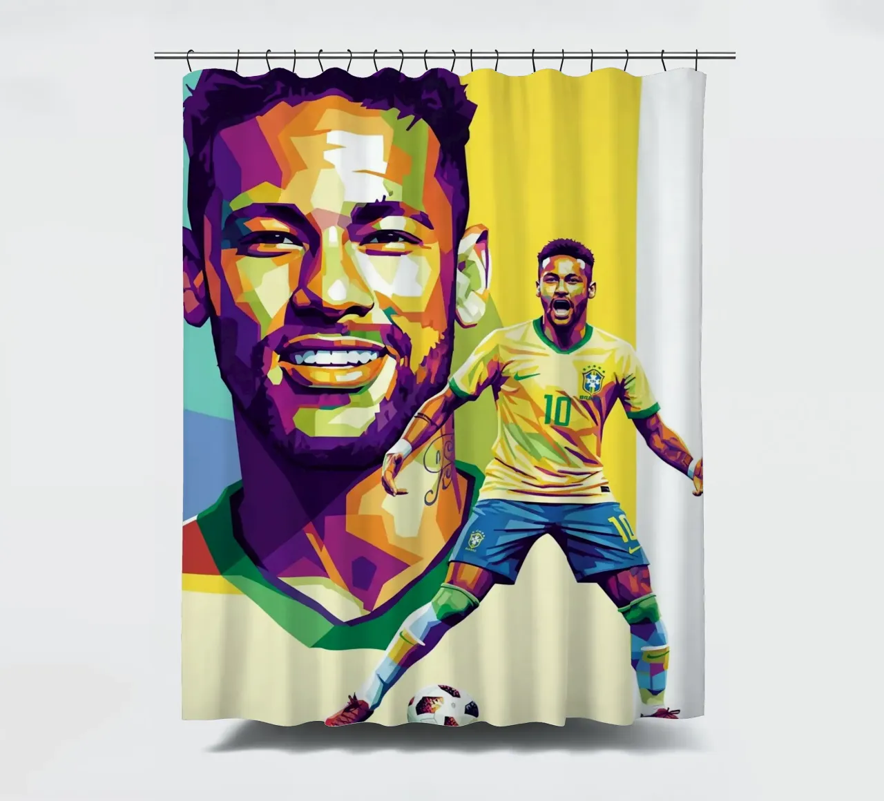 Neymar - WPAP art style (3) tenda da doccia da Hantamrata