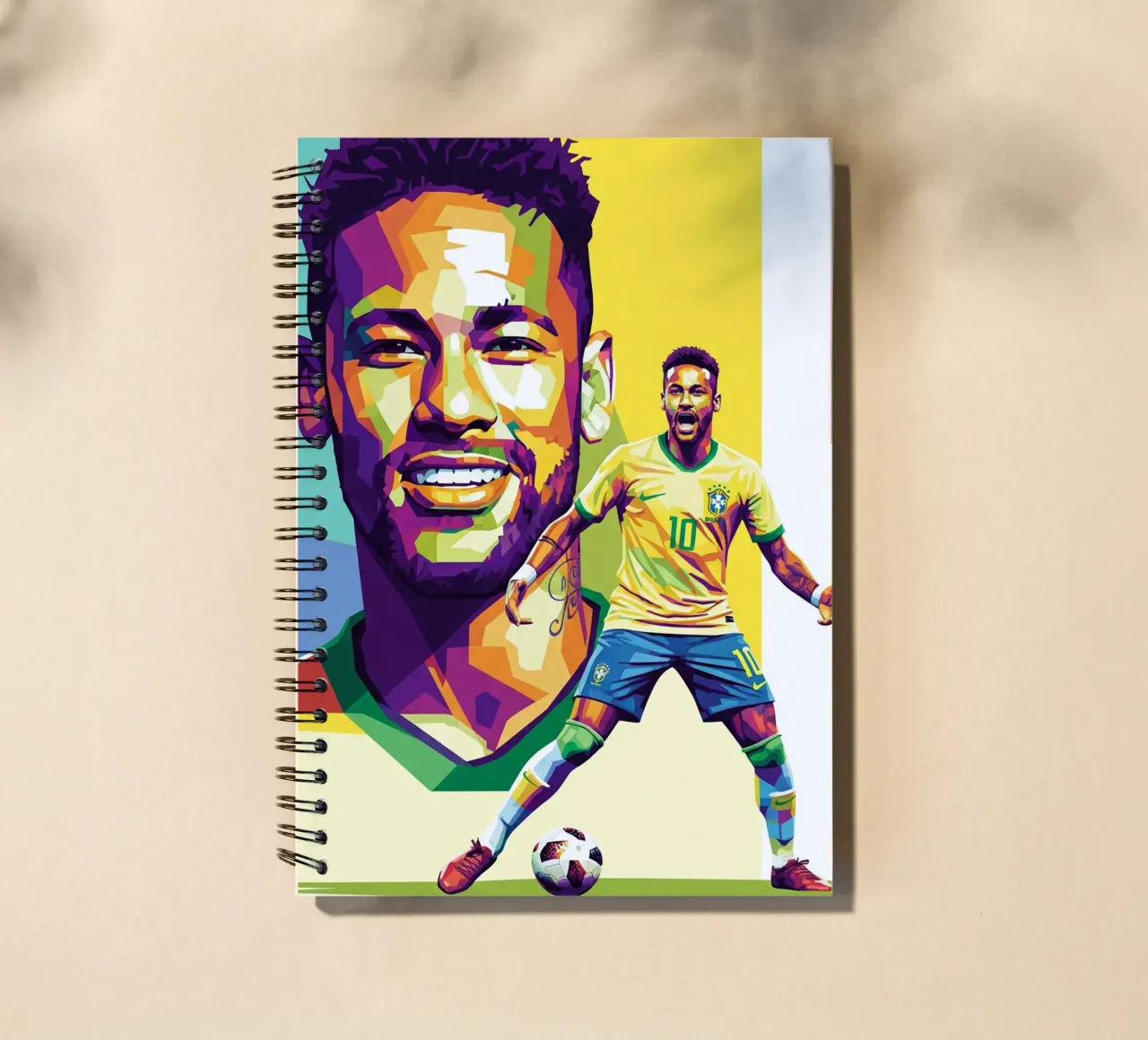 Neymar - WPAP art style (3) diario ad anelli da Hantamrata