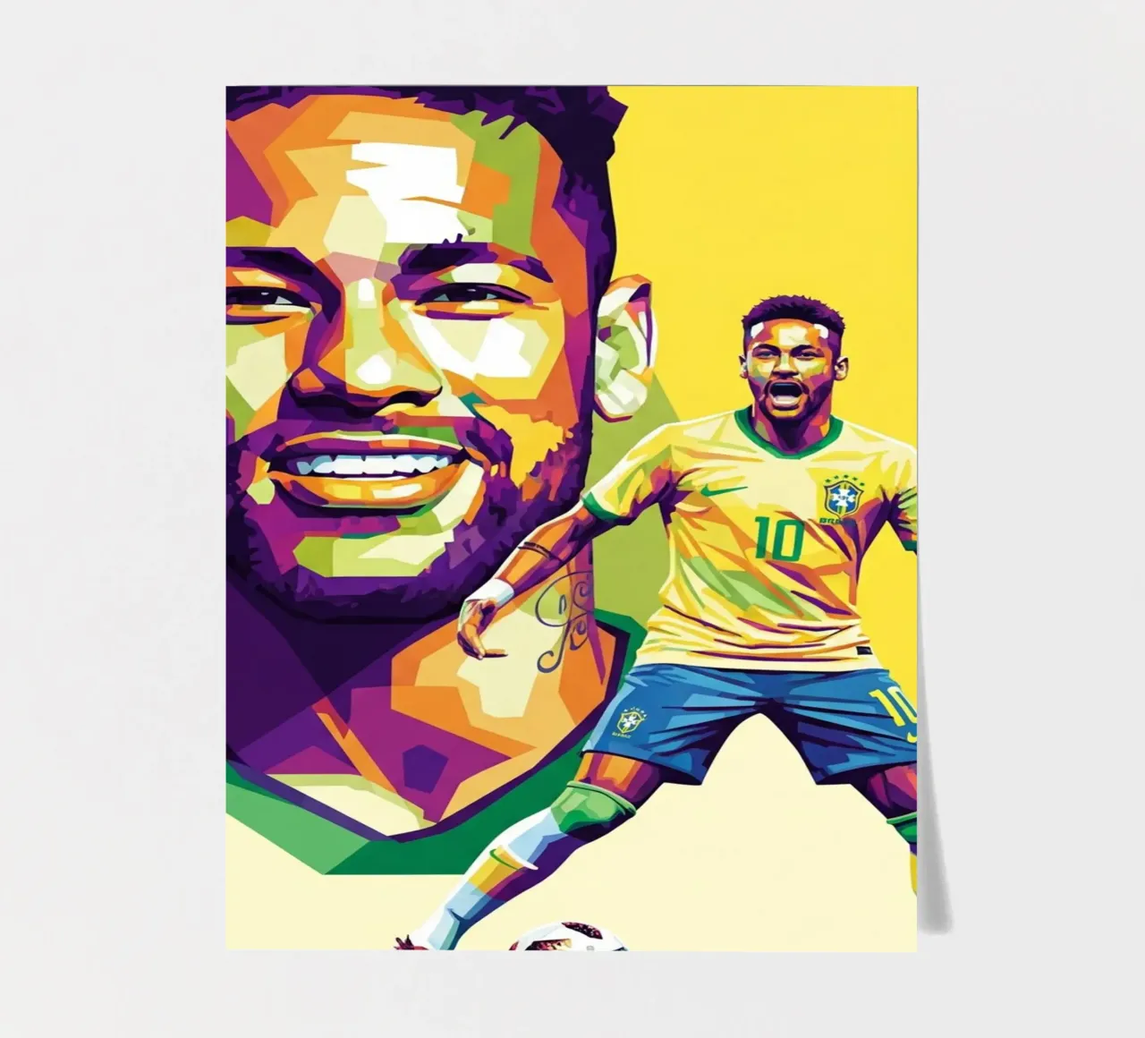 Neymar - WPAP art style (3) foglio adesivo da Hantamrata