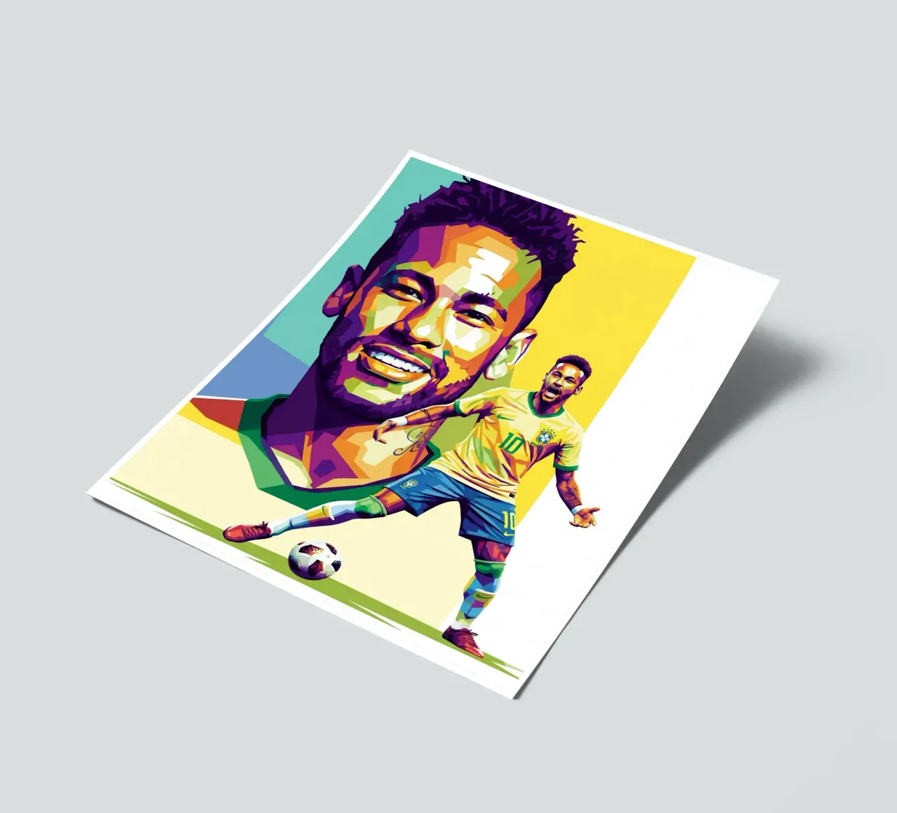 Neymar - WPAP art style (3) foglio adesivo da Hantamrata