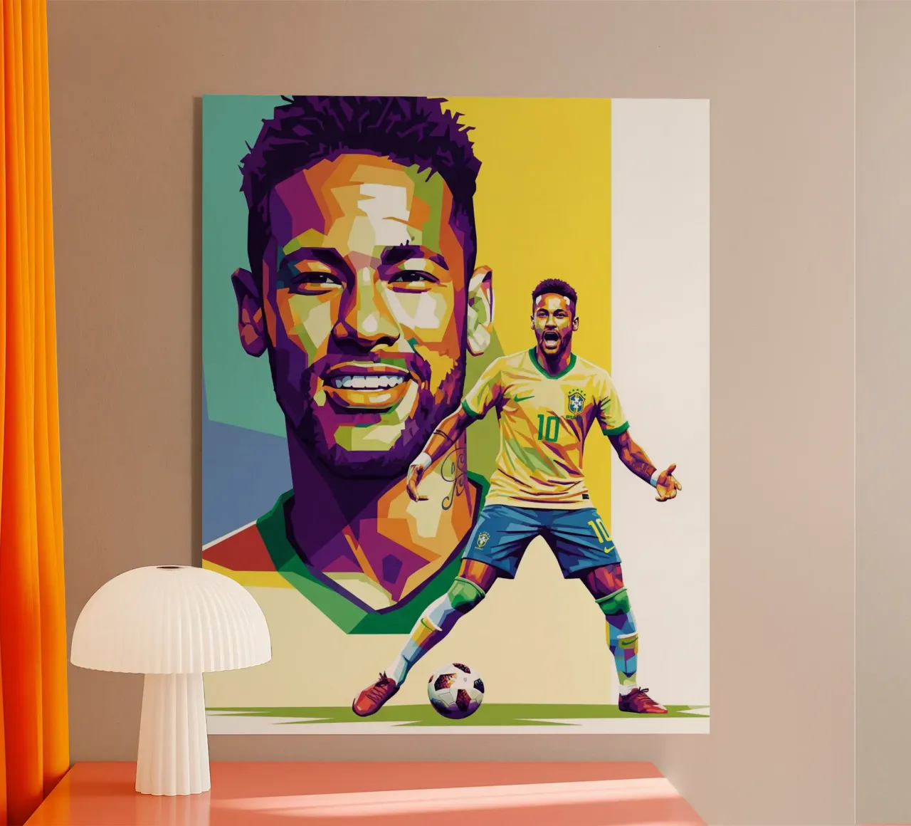 Neymar - WPAP art style (3) plexiglass da Hantamrata