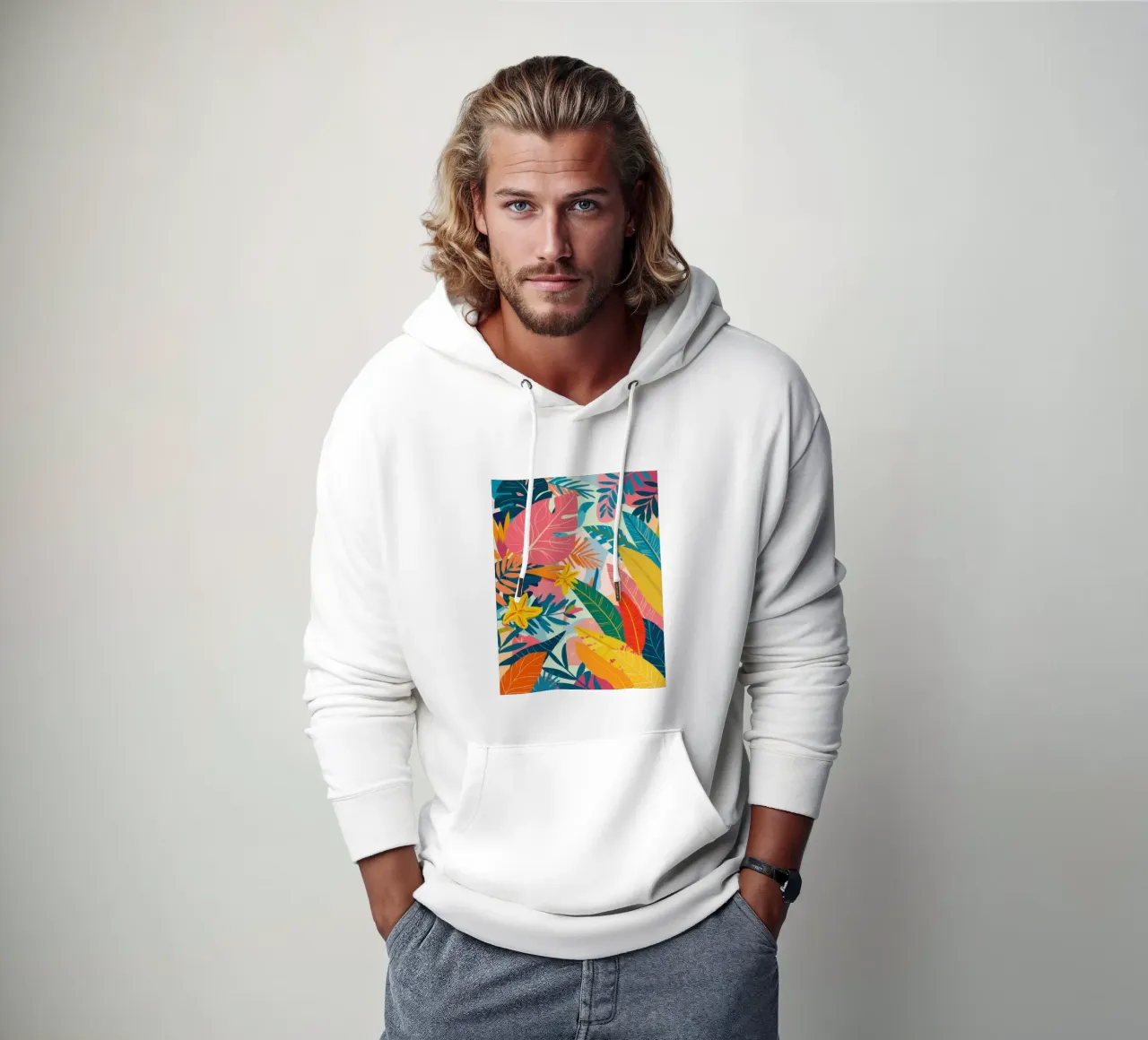 Sogno cromatico tropicale felpa con cappuccio da Bring Haven