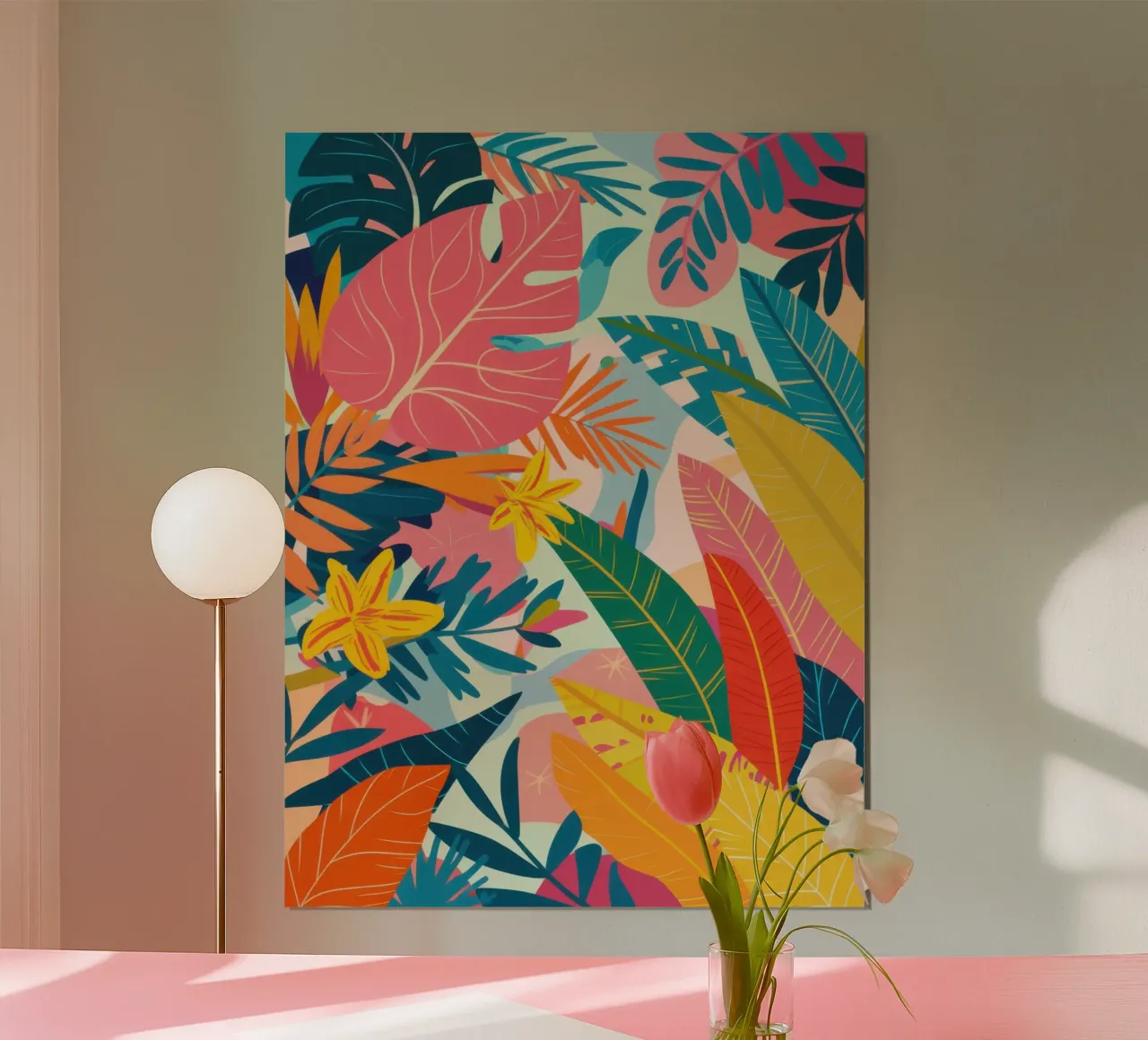 Sogno cromatico tropicale poster con telaio in plastica da Bring Haven