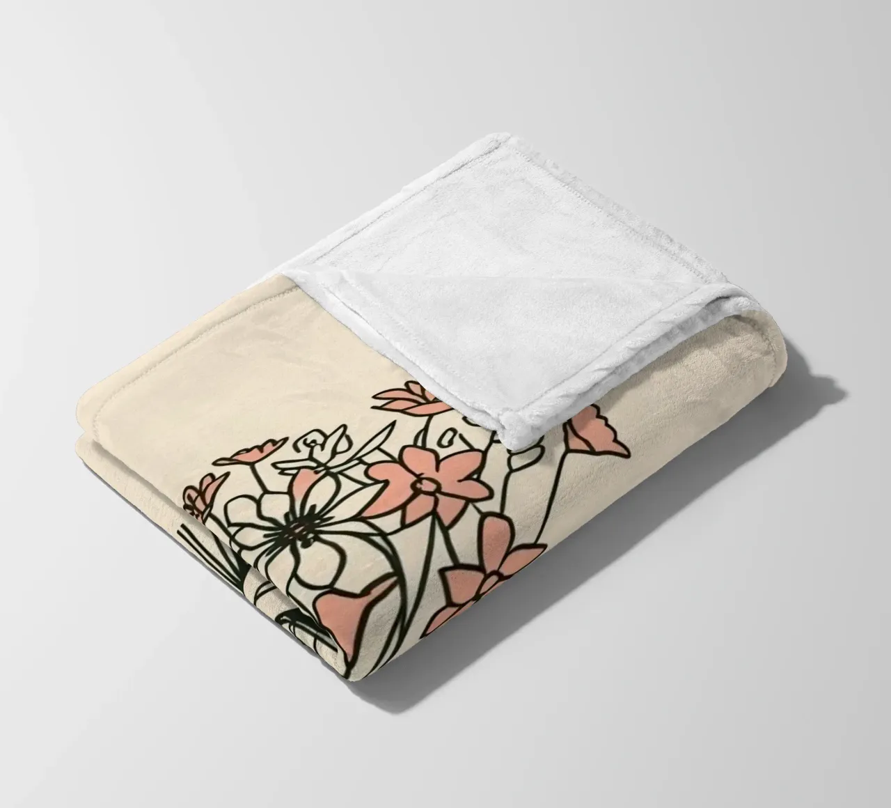 Mani che tengono un bouquet di fiori coperta in pile da DesignDoodle