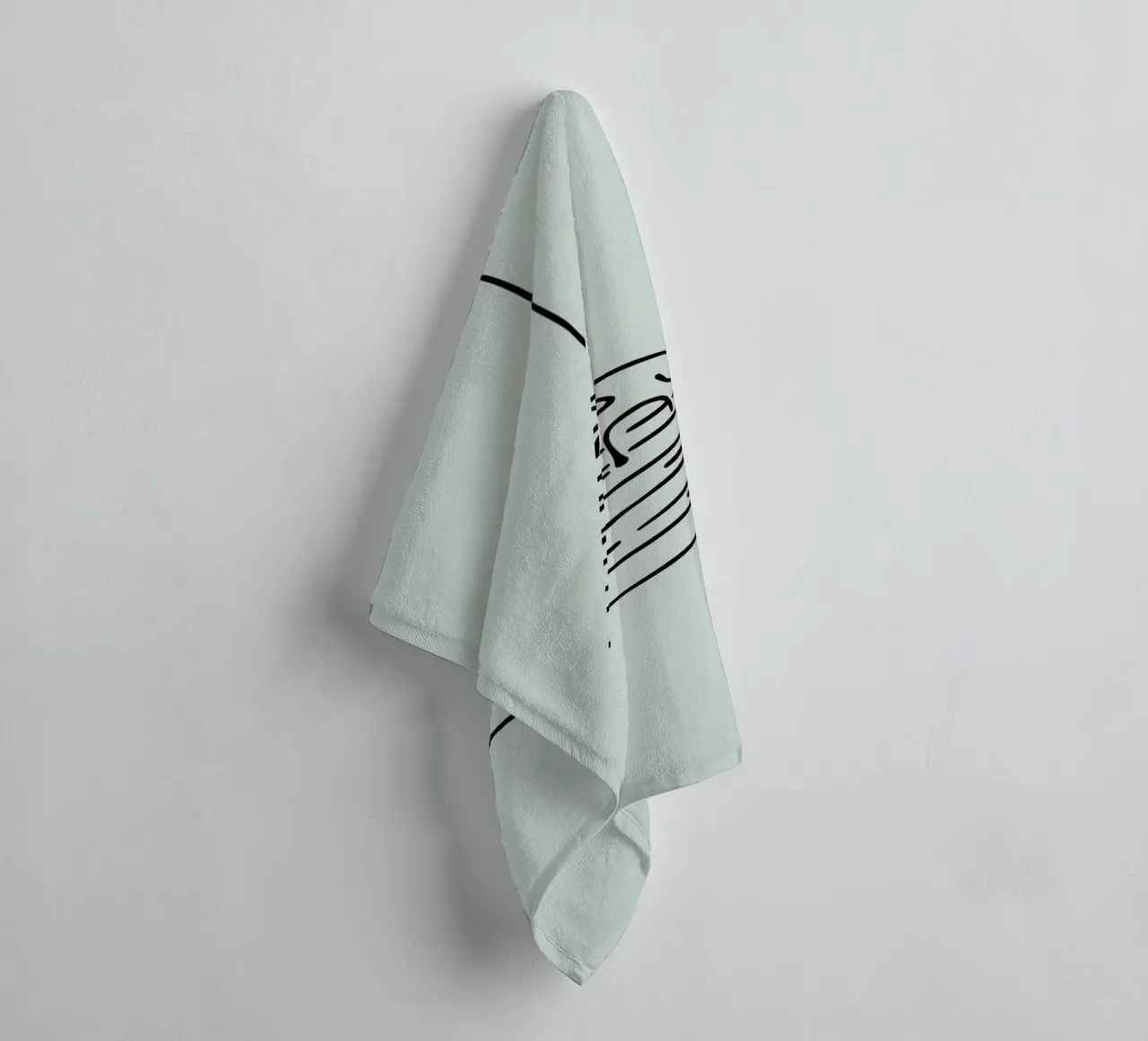 Stacked pancakes with syrup dripping on a green background towel by DesignDoodle