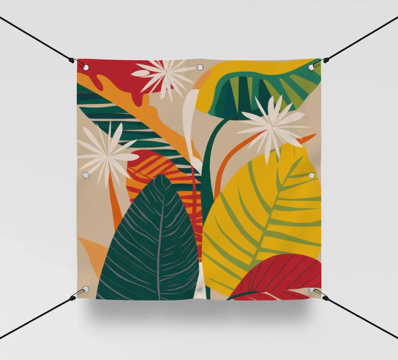 Astrazione tropicale verdeggiante telo in pvc da Bring Haven