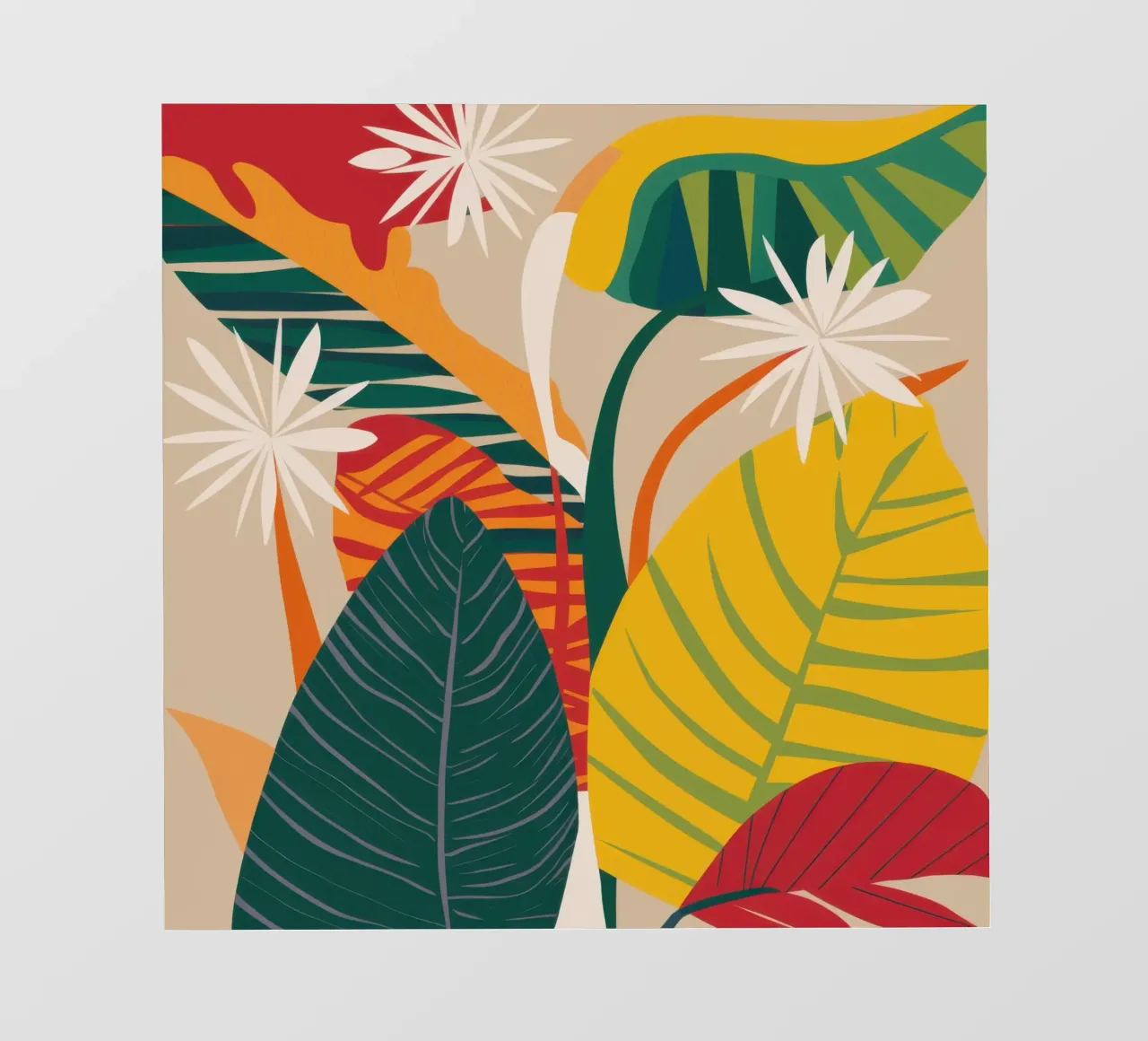 Astrazione tropicale verdeggiante telo in pvc da Bring Haven