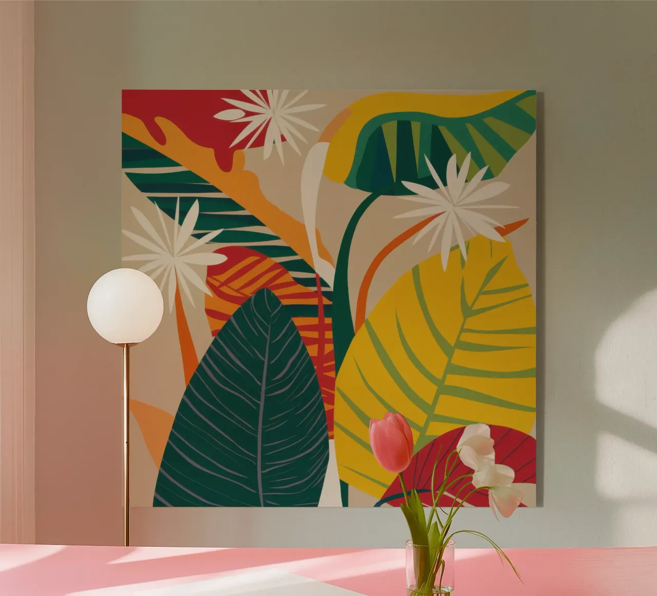 Astrazione tropicale verdeggiante plexiglass da Bring Haven