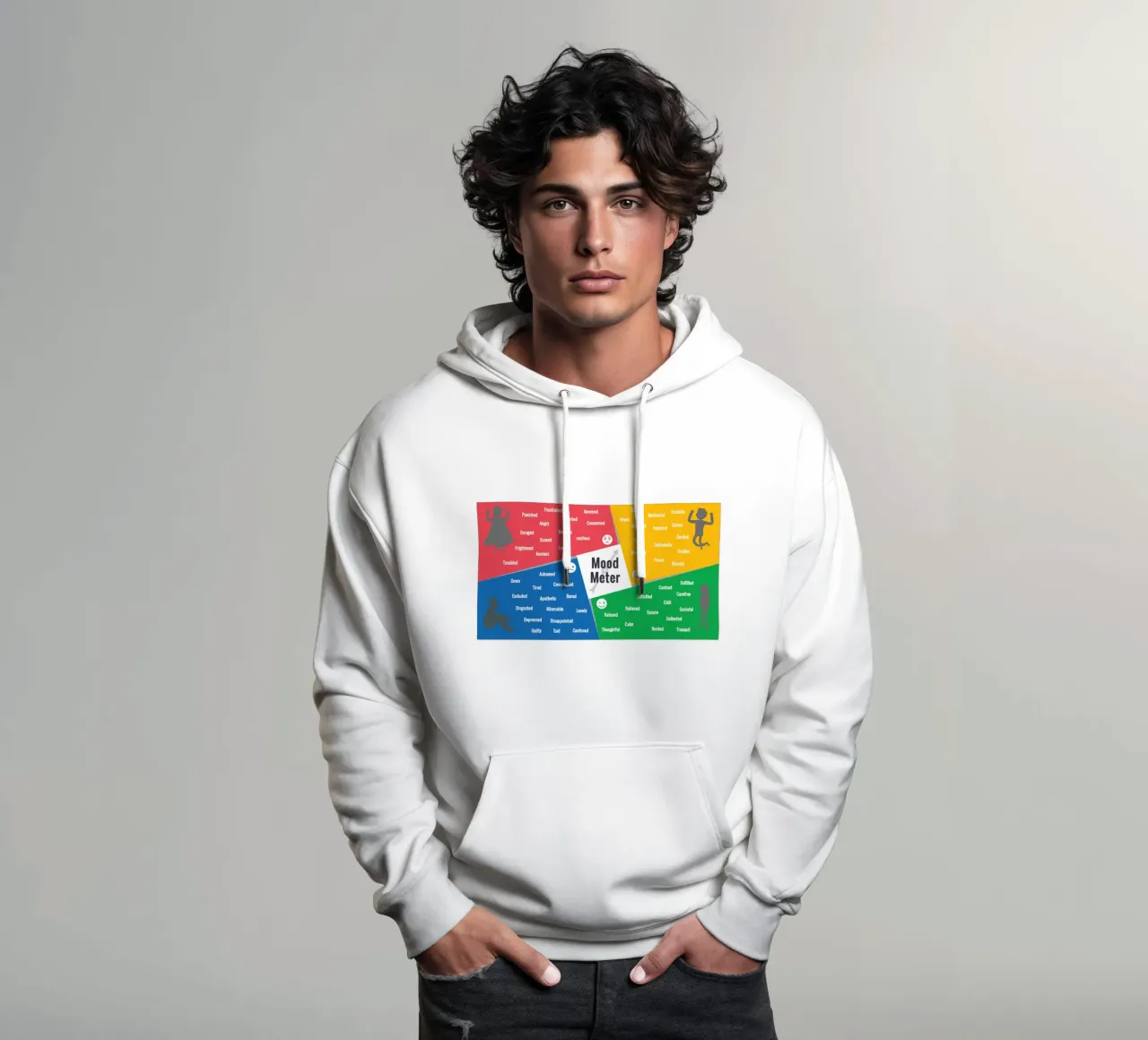 Mood Meter Paesaggio felpa con cappuccio da Monikaprint