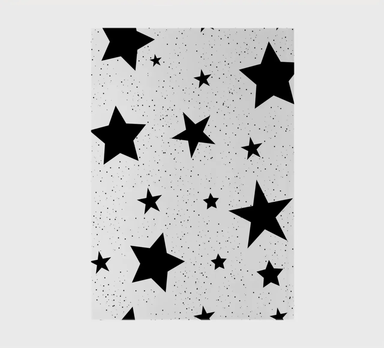 Black big stars seamless pattern notebook by gulsengunel