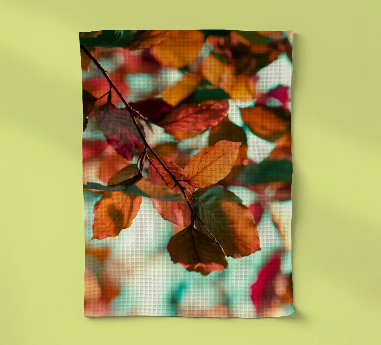 foglie d'autunno fogliame canovaccio da cucina da Earthly Visions