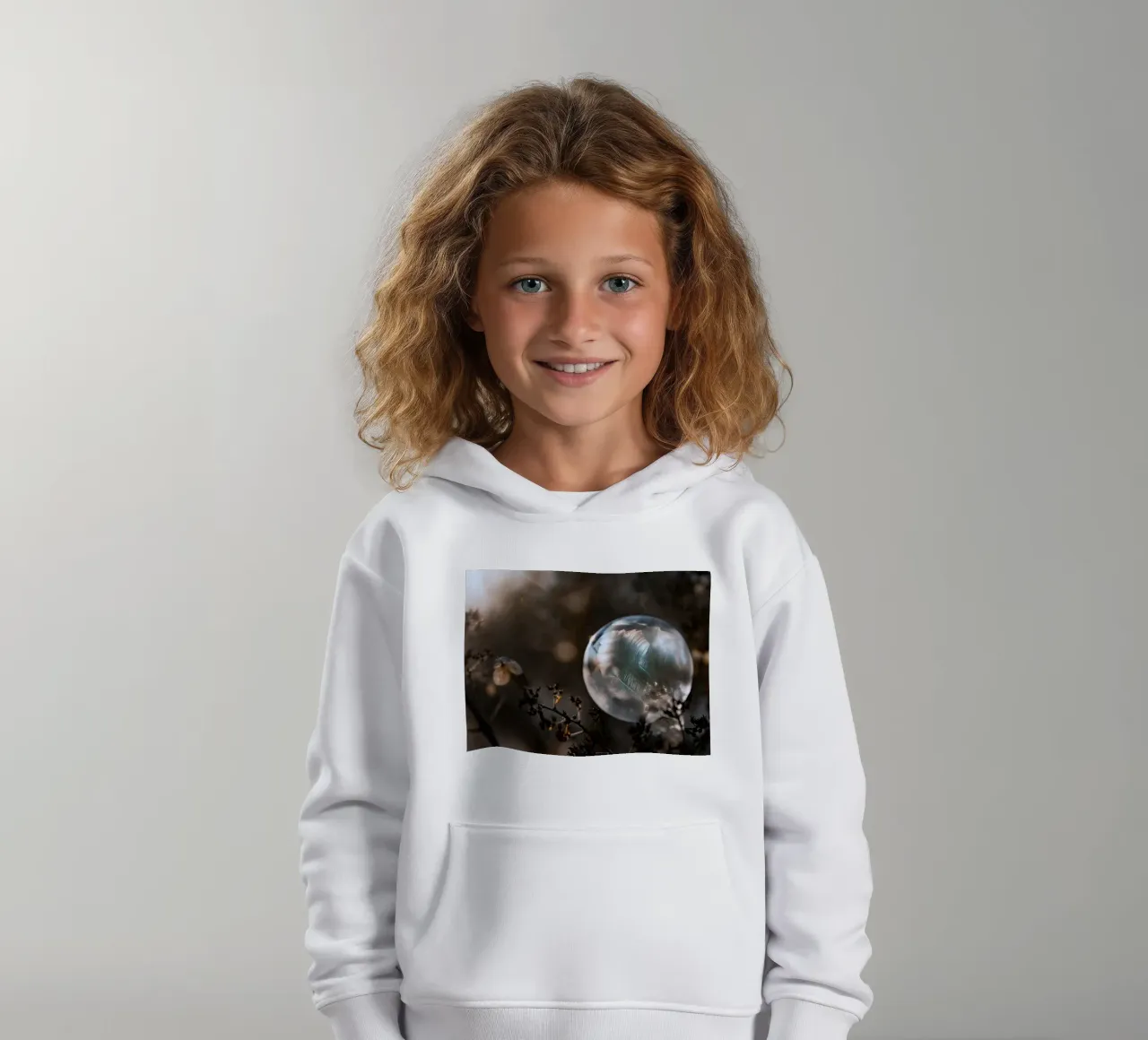 bubble feathers kids hoodie by Earthly Visions
