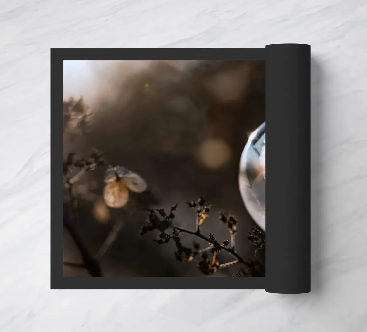 bubble feathers doormat by Earthly Visions