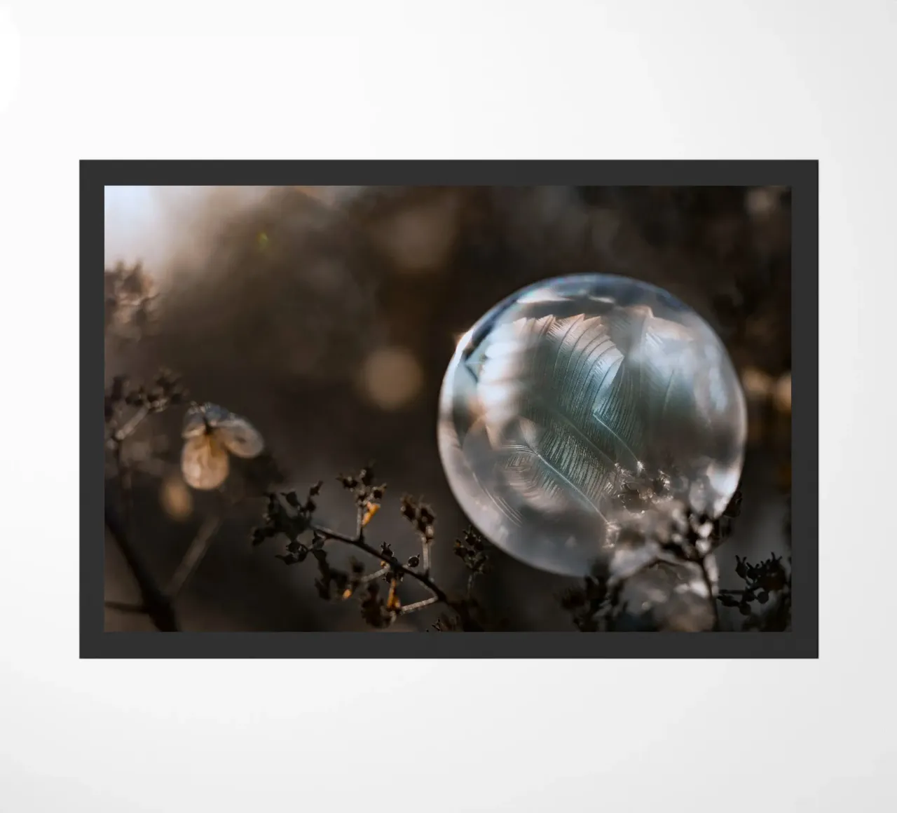 bubble feathers doormat by Earthly Visions