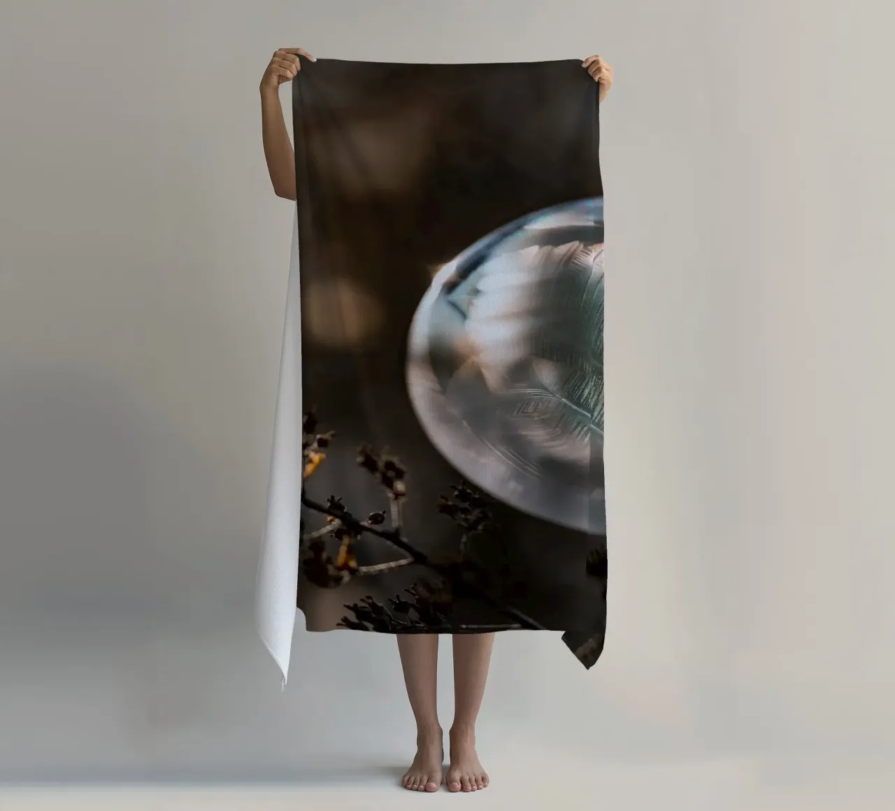 piume a bolle d'aria telo mare da Earthly Visions