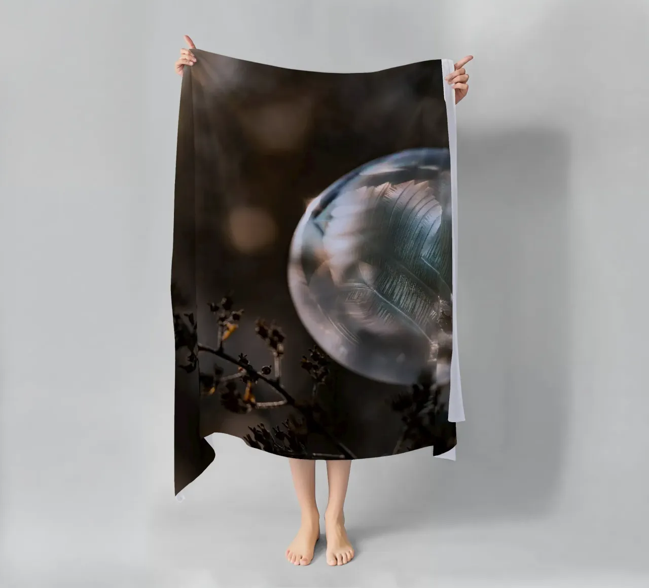 piume a bolle d'aria telo mare da Earthly Visions