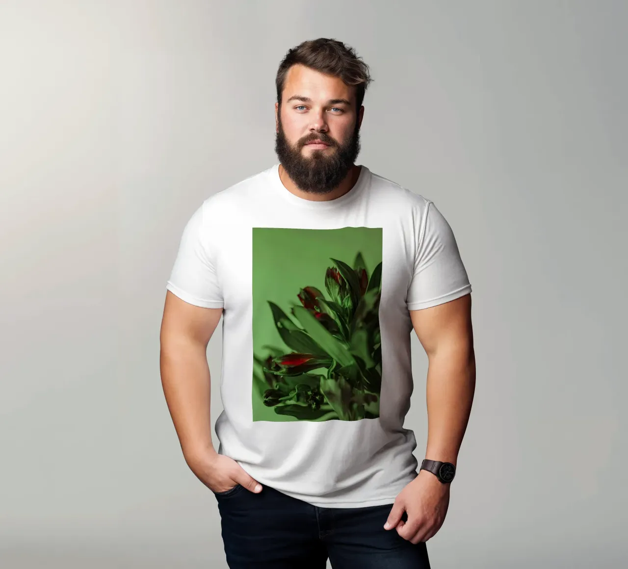 fiori foglie t-shirt da Earthly Visions