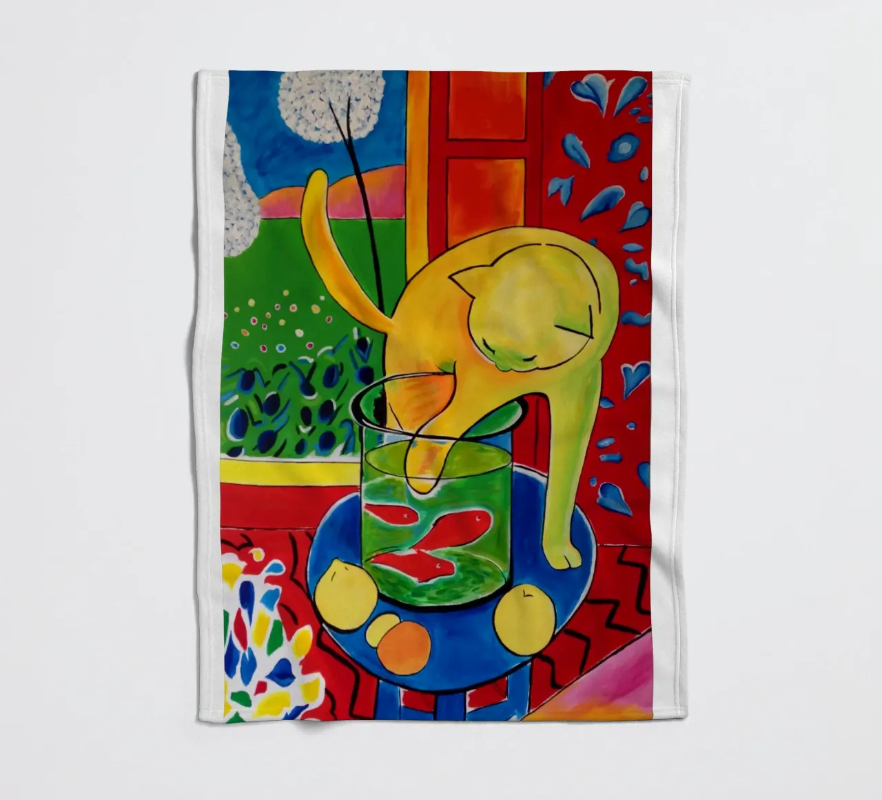 Henri Matisse - Gatto che gioca con il pesce coperta in pile da DODOLAN STORE