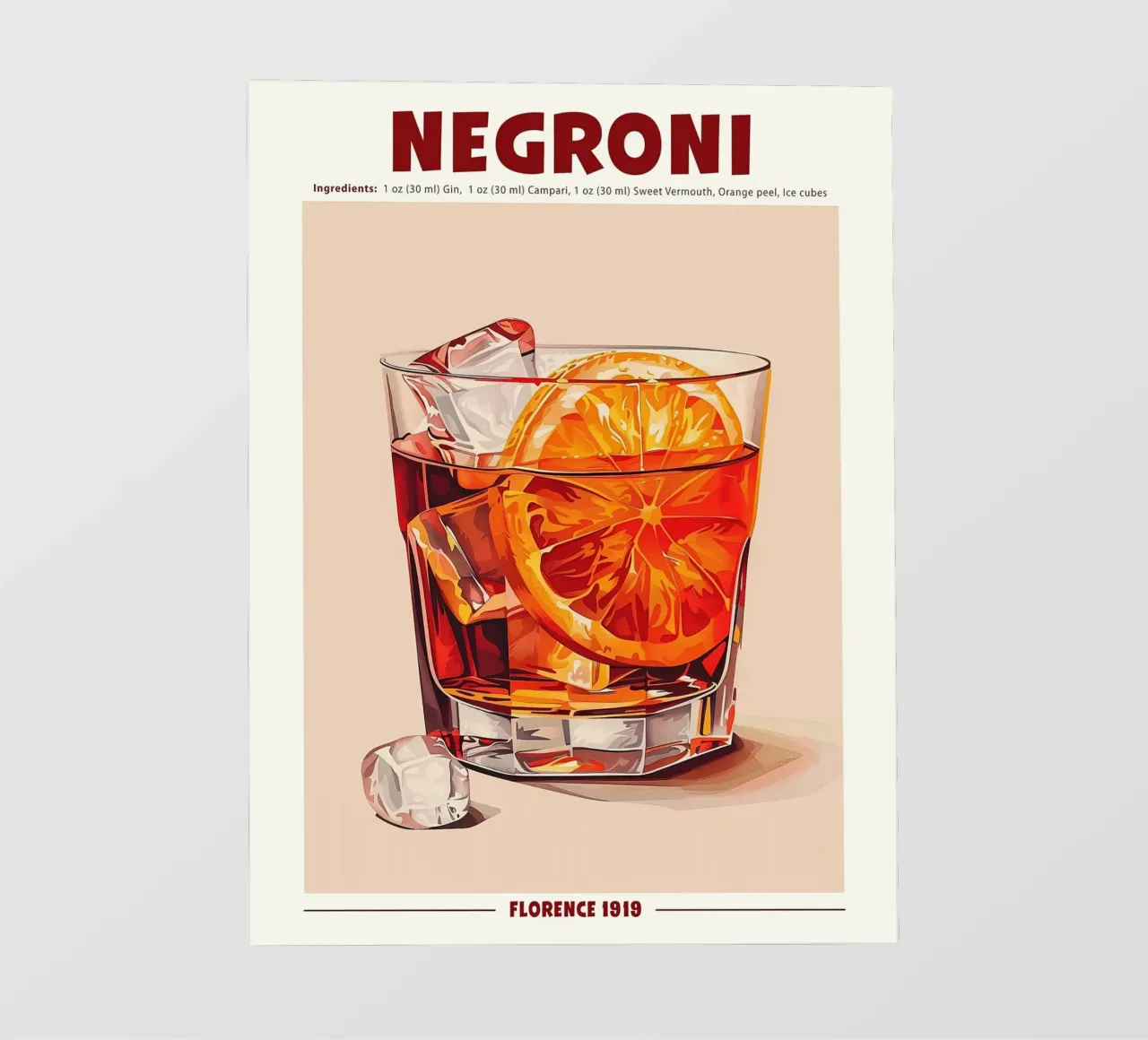 Negroni Florence 1919 pvc cover by Neeraprint