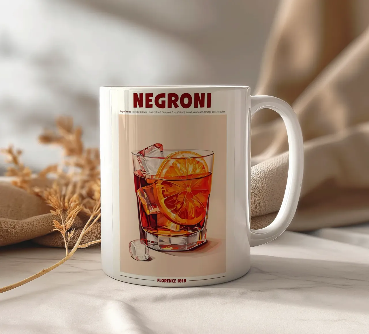 Negroni Firenze 1919 tazza in ceramica da Neeraprint