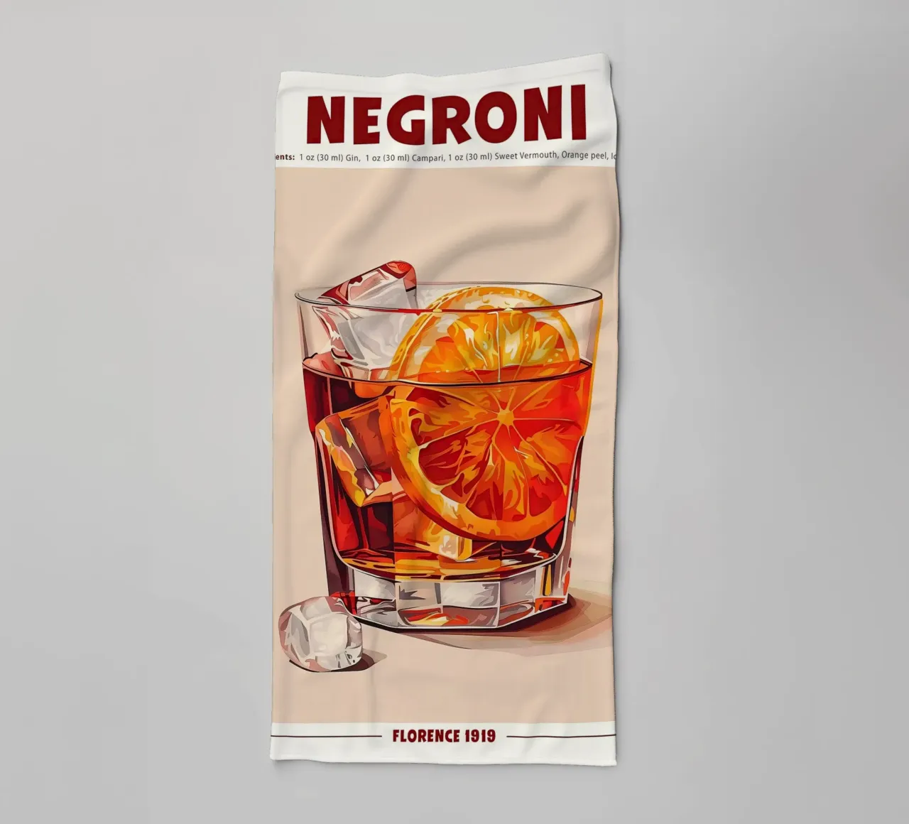 Negroni Firenze 1919 asciugamano da bagno da Neeraprint