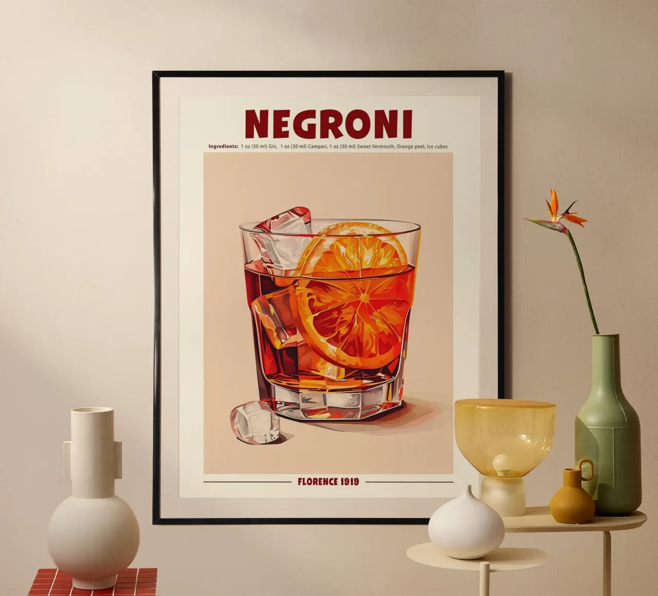 Negroni Florence 1919 poster by Neeraprint