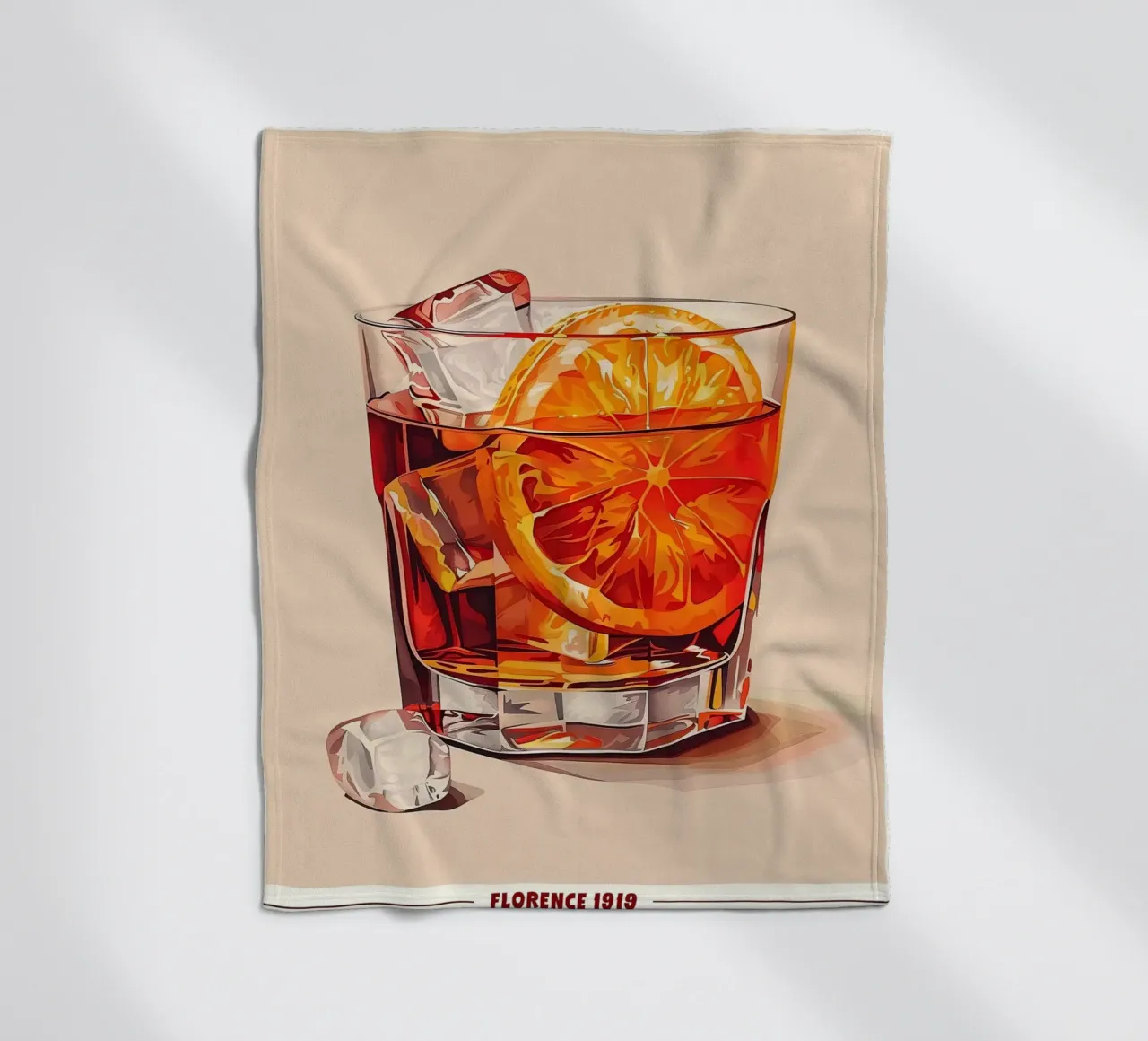 Negroni Florence 1919 fleece blanket by Neeraprint