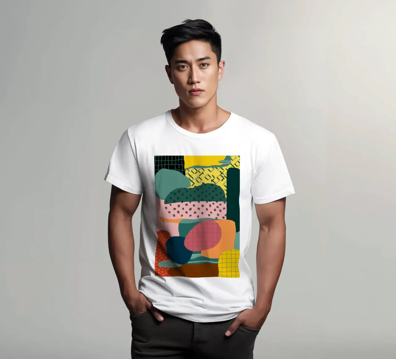 Composizione di forme pastello t-shirt da Bring Haven