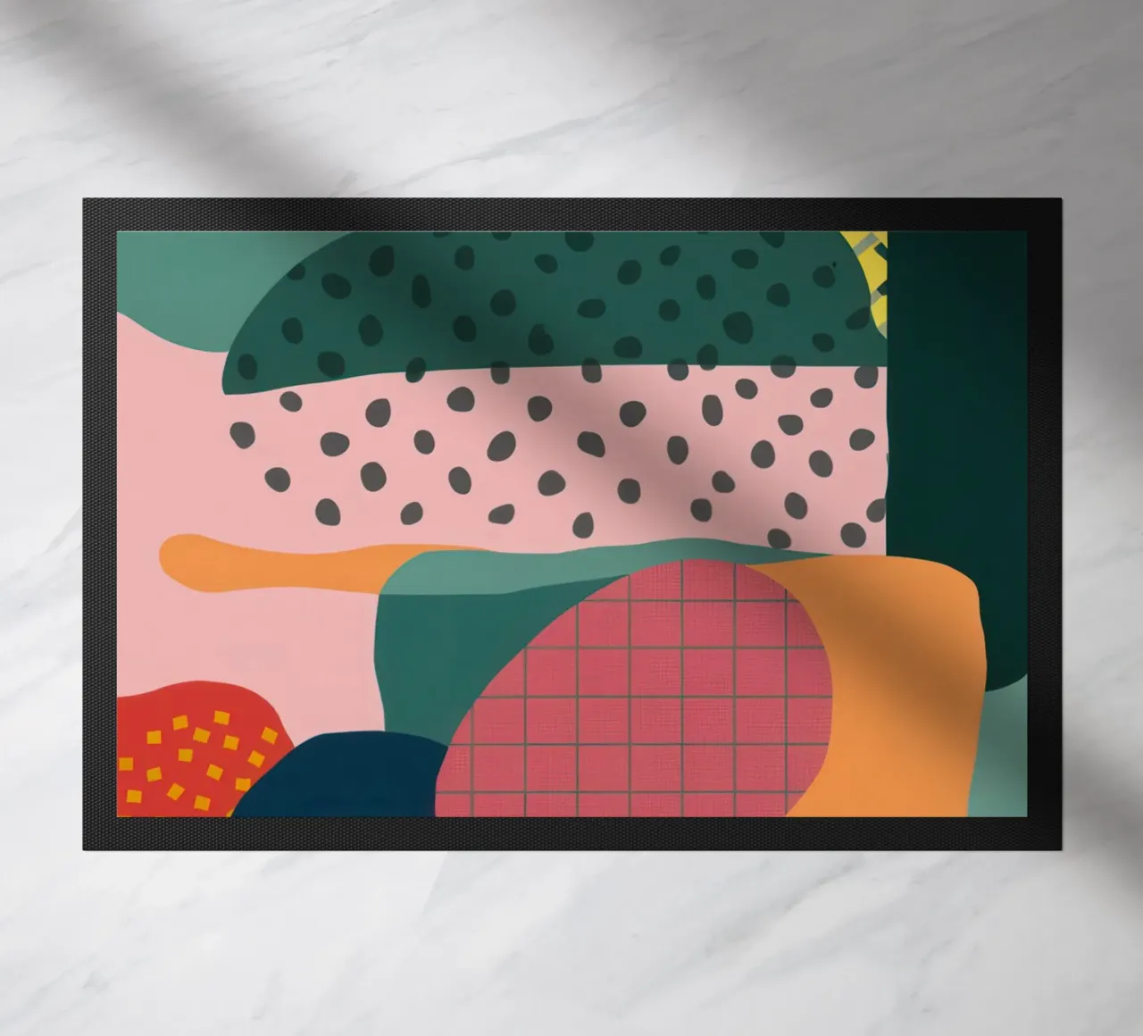 Pastel Shape Composition doormat by Bring Haven