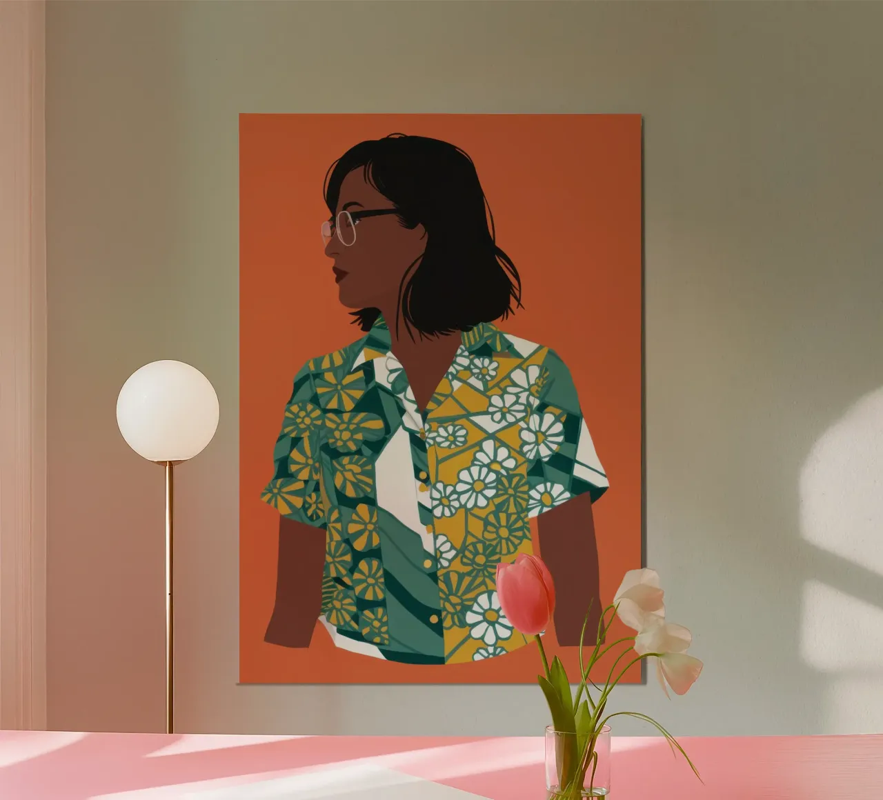 Contemplazione della camicia aviaria poster con telaio in legno da Bring Haven