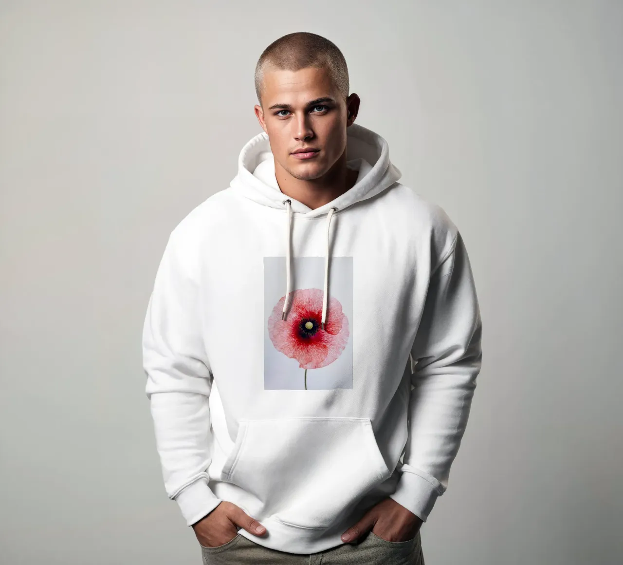 fiore di papavero felpa con cappuccio da Earthly Visions