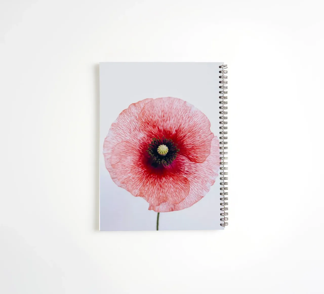 flower poppy spiral notebook by Earthly Visions