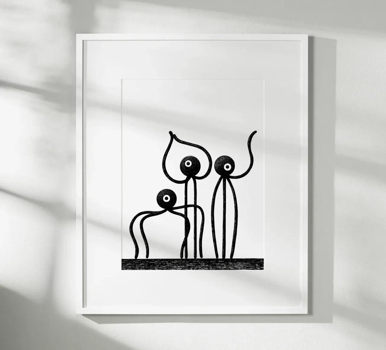 Bobbins! poster con telaio in legno da Richard Hood