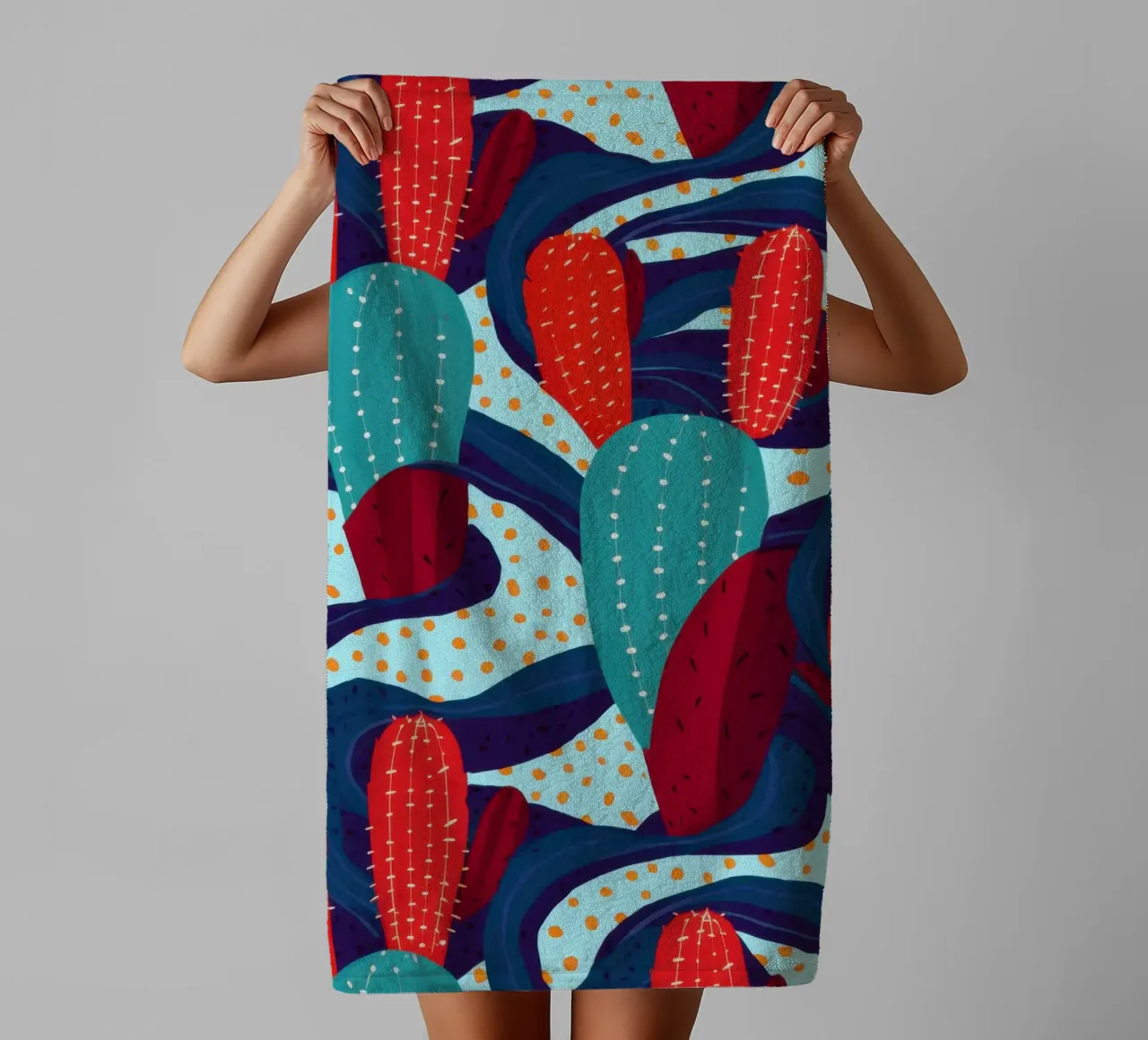 Cactus Pattern Play towel by Bring Haven