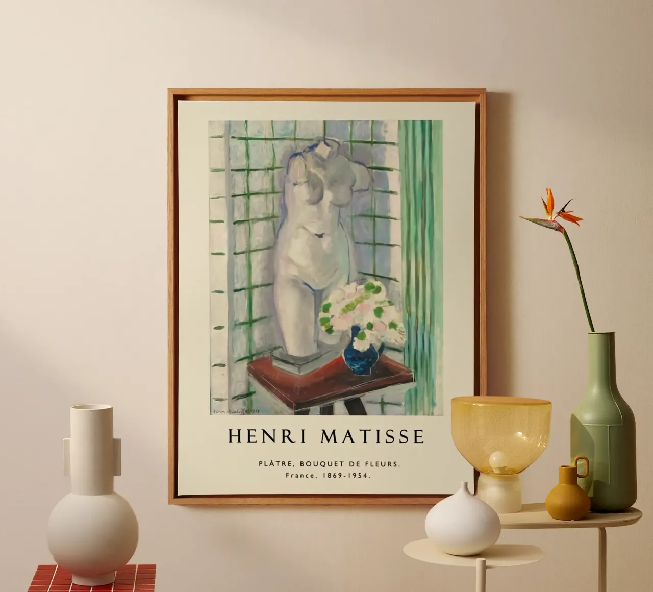 Henri Matisse - Mannequin canvas met Baklijst van DODOLAN STORE