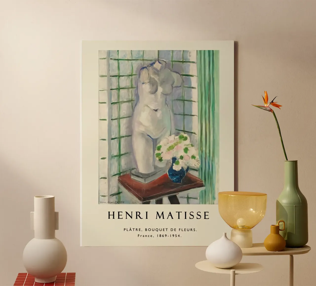 Henri Matisse - Mannequin canvas met Baklijst van DODOLAN STORE