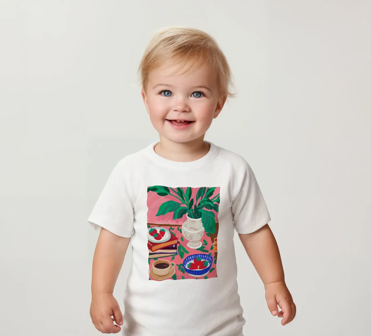 Morning Coffee Still life baby t-shirt by Bring Haven