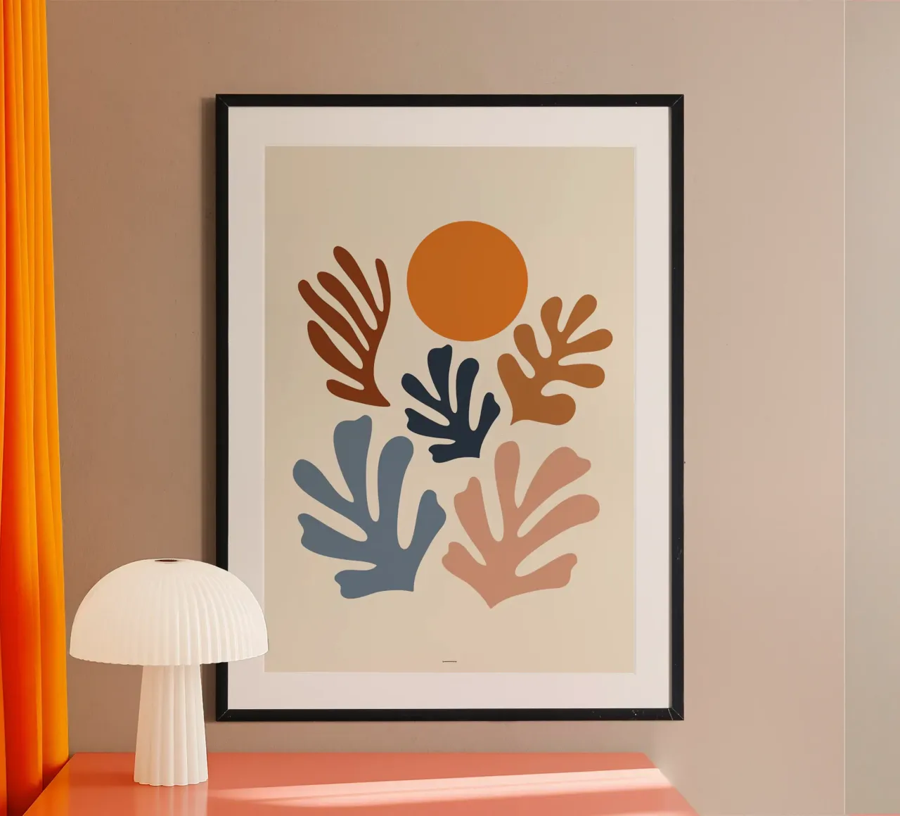 Henri Matisse - Foglia poster con telaio in alluminio da DODOLAN STORE